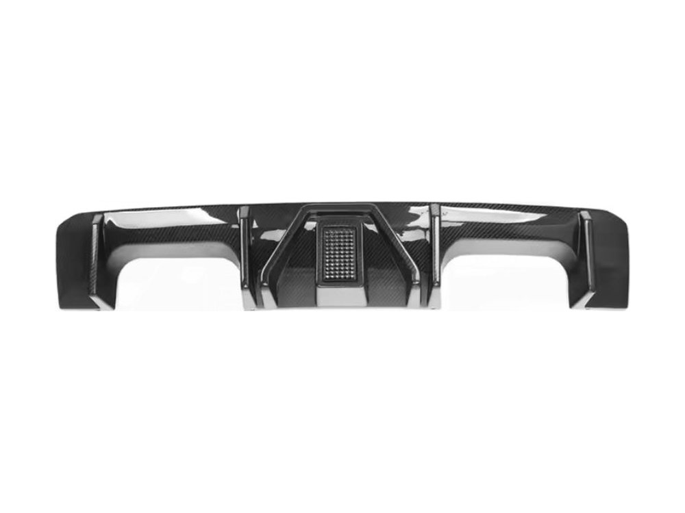 F1 style dry carbon rear diffuser with brake light