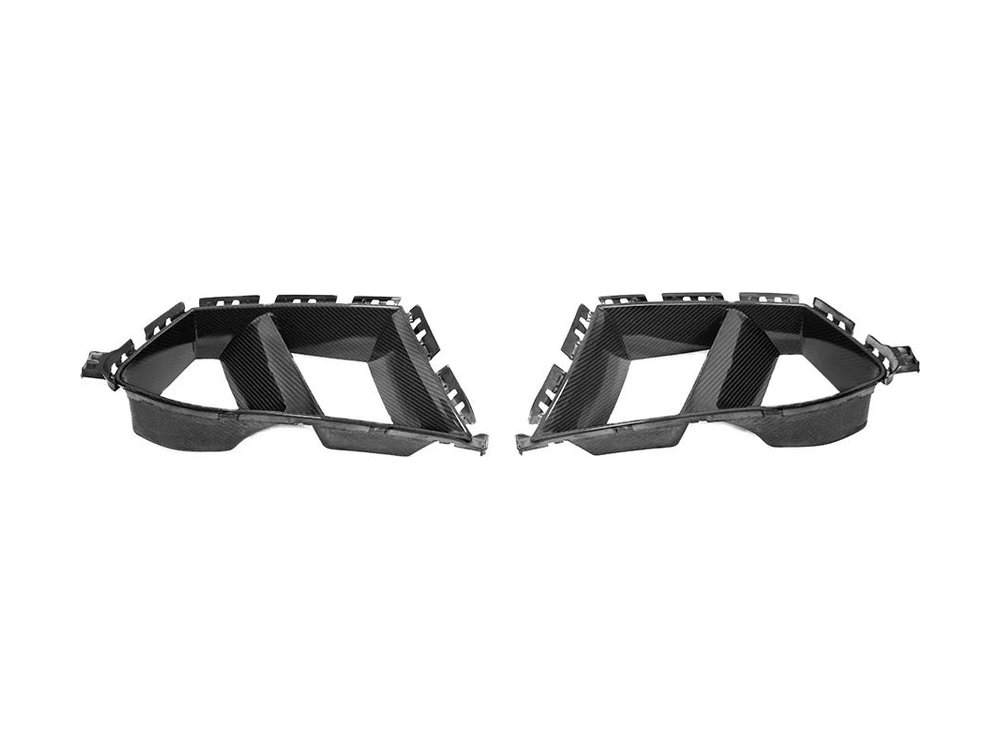 Dry carbon lower bumper air ducts, pair