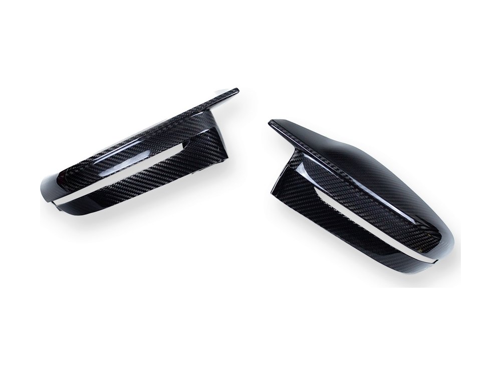 Gloss dry carbon mirror caps, pair