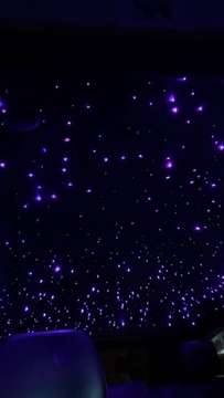 Starlight headliner glowing purple